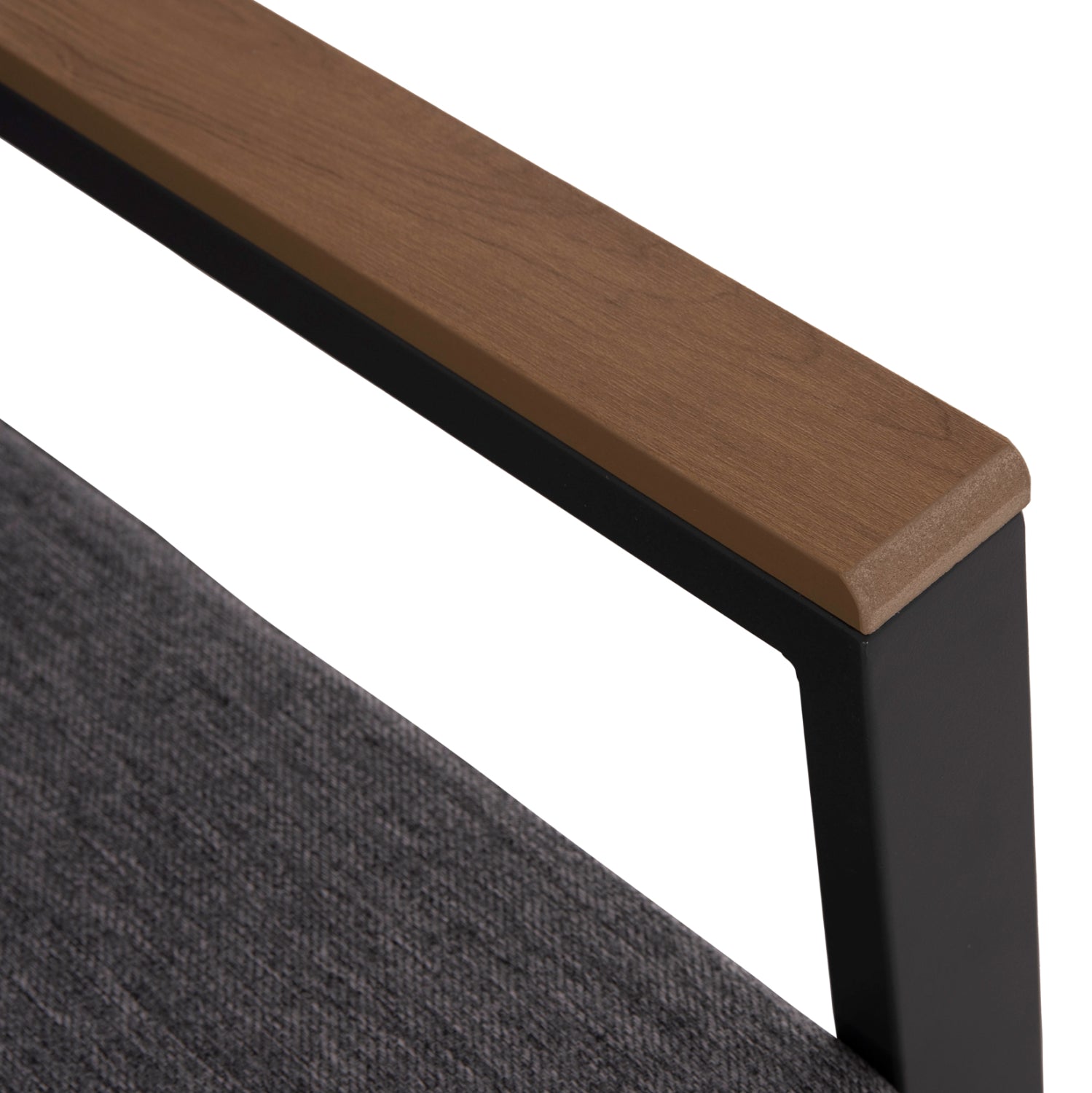 Двумесен диван safin от алуминий и възглавници в цвят въглище 140x70x77см