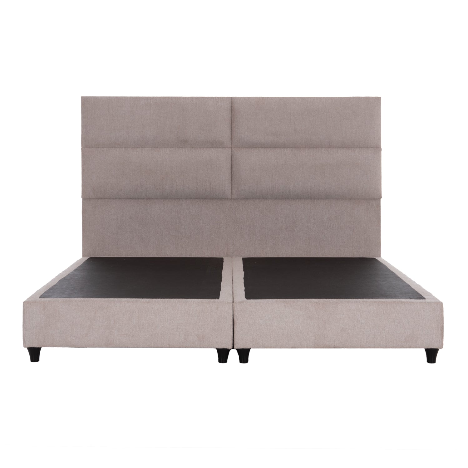 Двойно легло Milo в бежов плат за матрак 180x200 см.