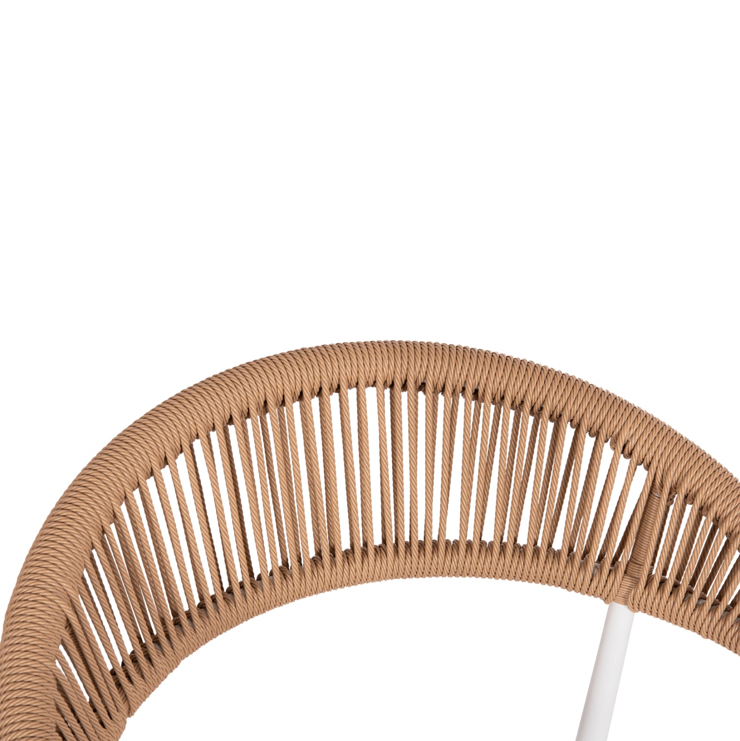 Фотьойл Berg от алуминий и текстил, бял -  ратан, 55x56x79 см