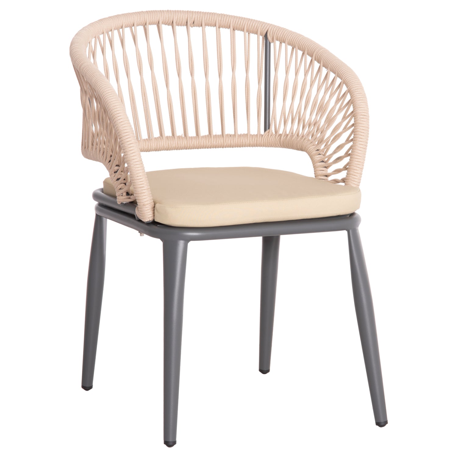 Кресло MAGNET цвят тъмно сив-кремав 59x61x81.5