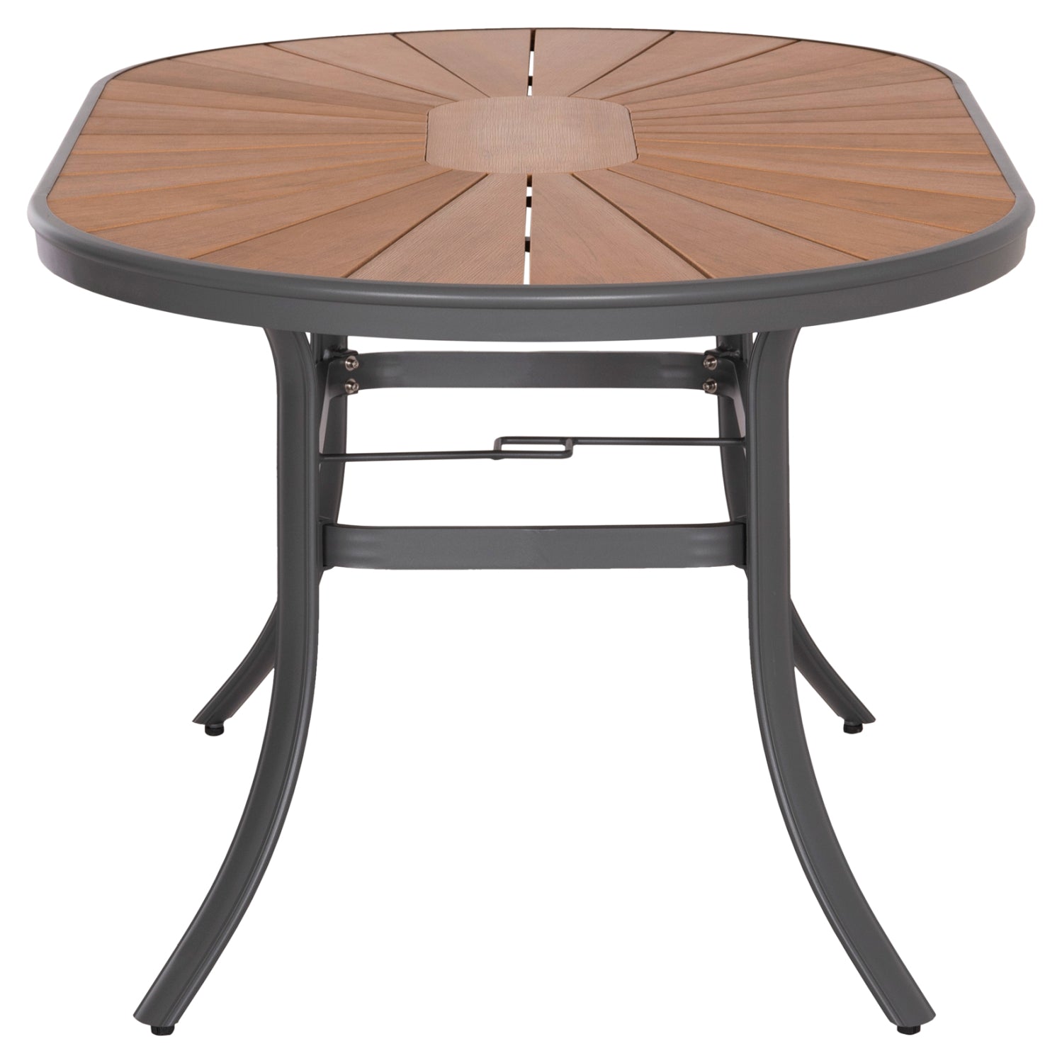 Градинска маса Telamo алуминиева цвят антрацит-полиуърд натурал плот160x90x73.5см