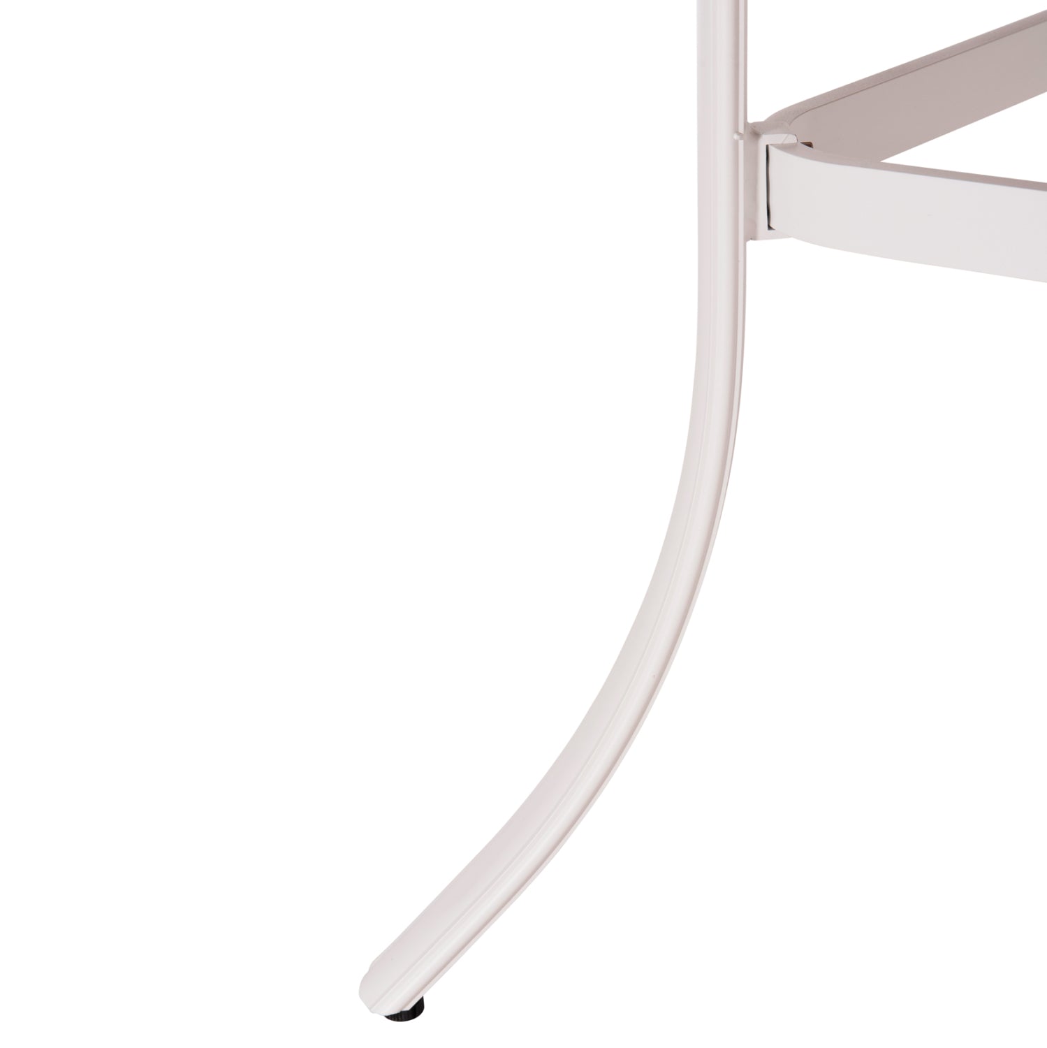 Градинска маса Telamo, бяла, алуминиева и полидървесен плот, 160x90x73.5 см