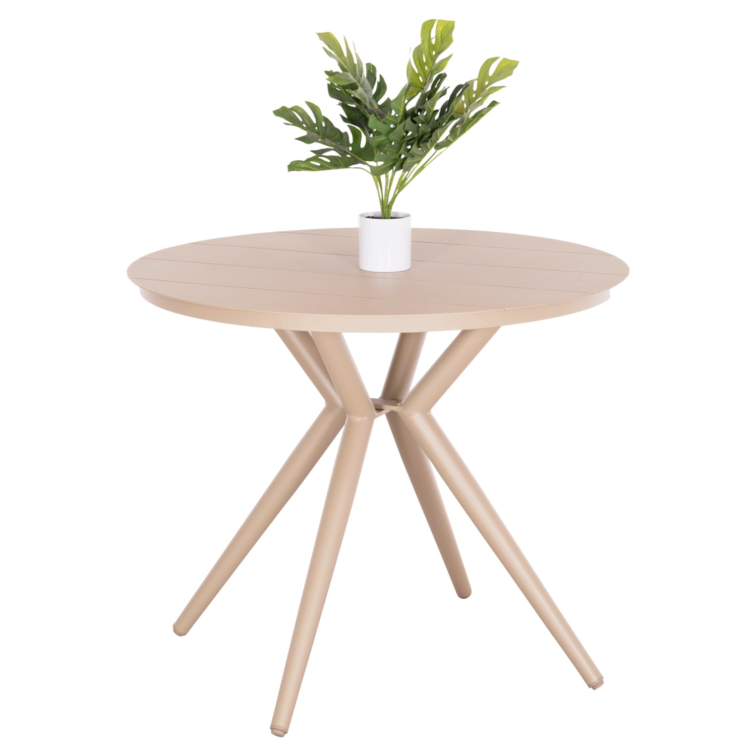 Маса HIGER алуминиева цвят капучино   Φ90x74