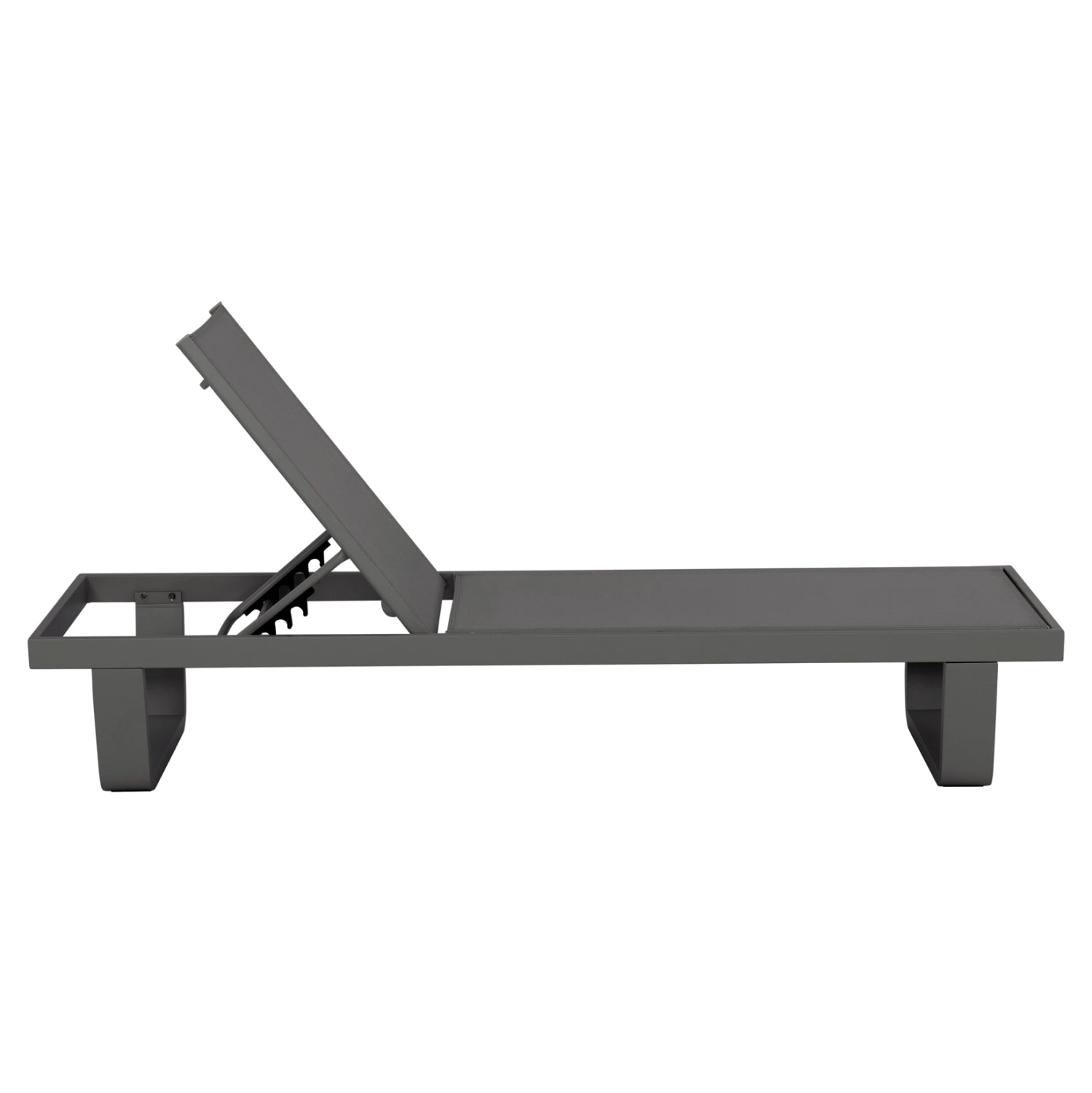 Шезлонг Рико сив цвят 198x61,5x97