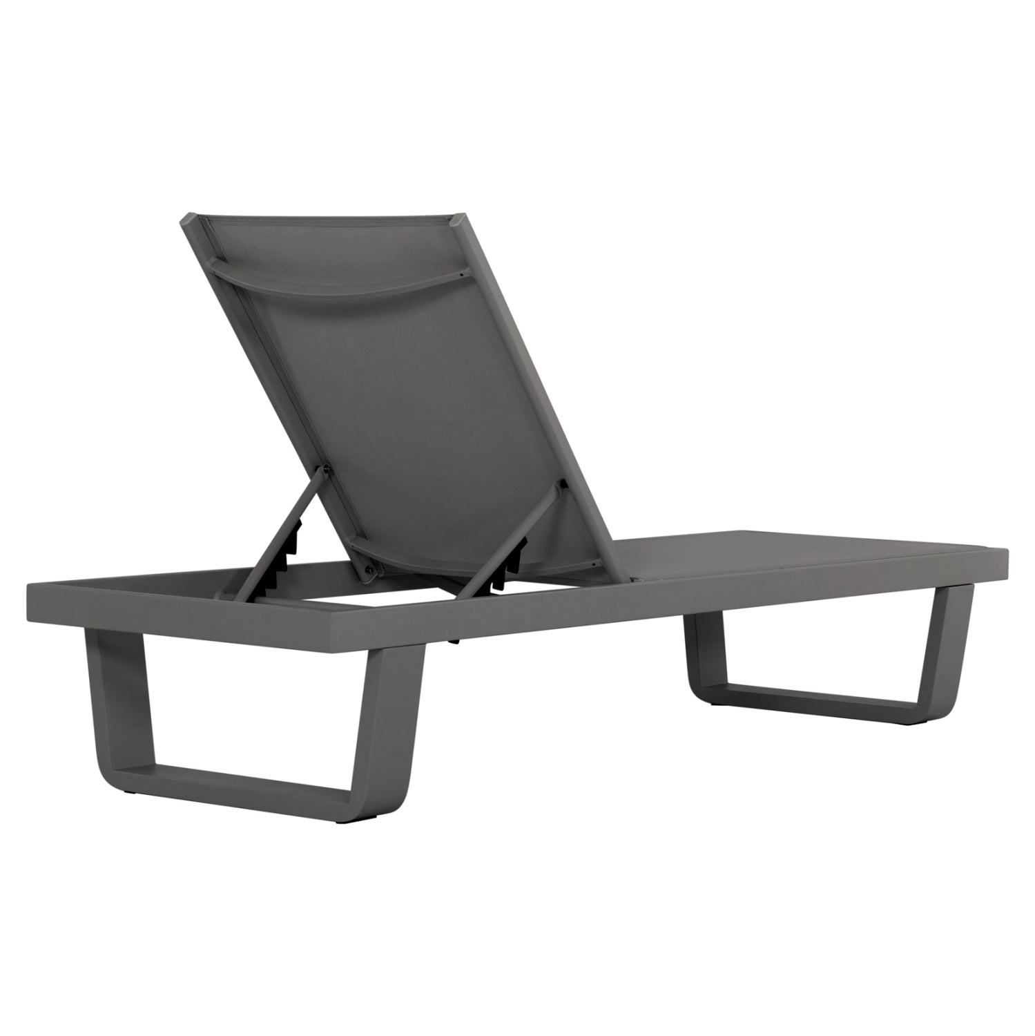 Шезлонг Рико сив цвят 198x61,5x97