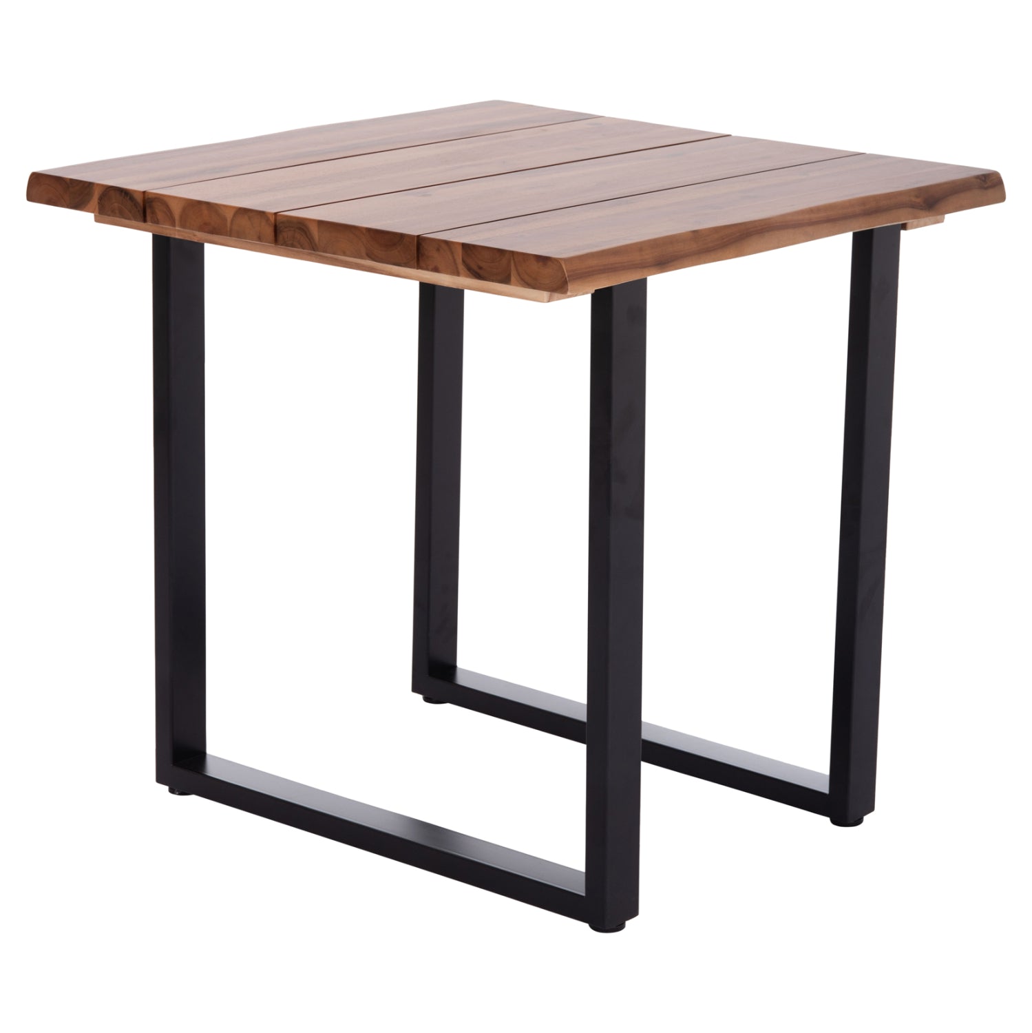 Трапезна маса Friggo акациево дърво--метални крака 80x80x77см.