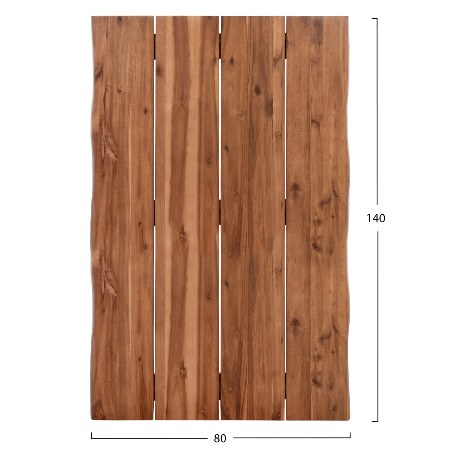 Плот за маса от масивно акациево дърво --140x80x3.5(дебелина)cm