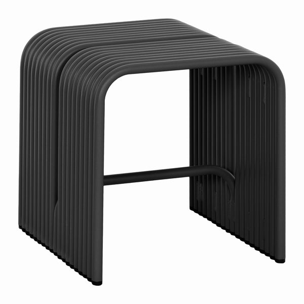Табуретка INTREPID алуминиев в черно 40x38x42.5всм.
