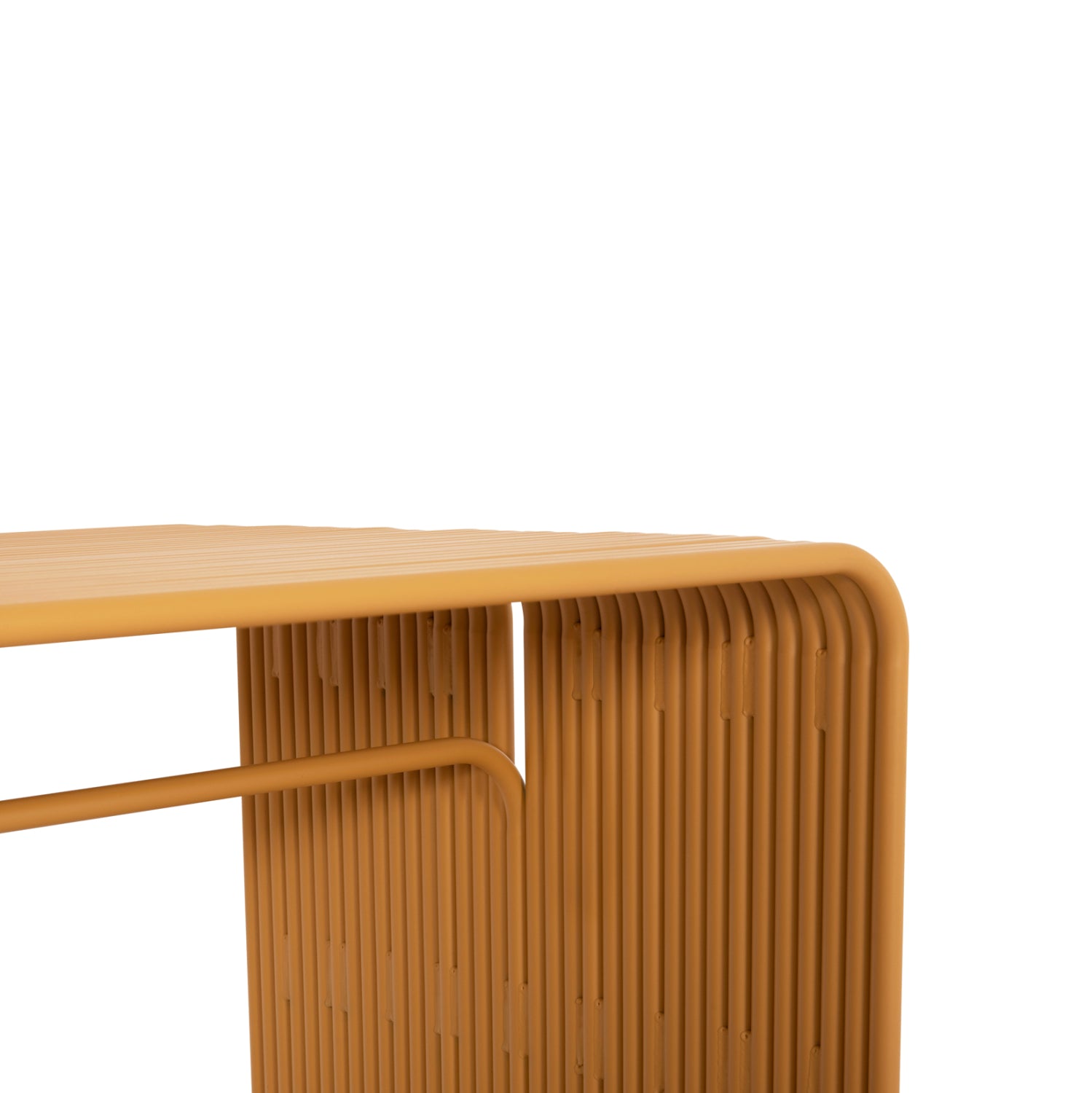 Градинска маса Intrepid алуминиева цвят горчица 120x70x70.5см