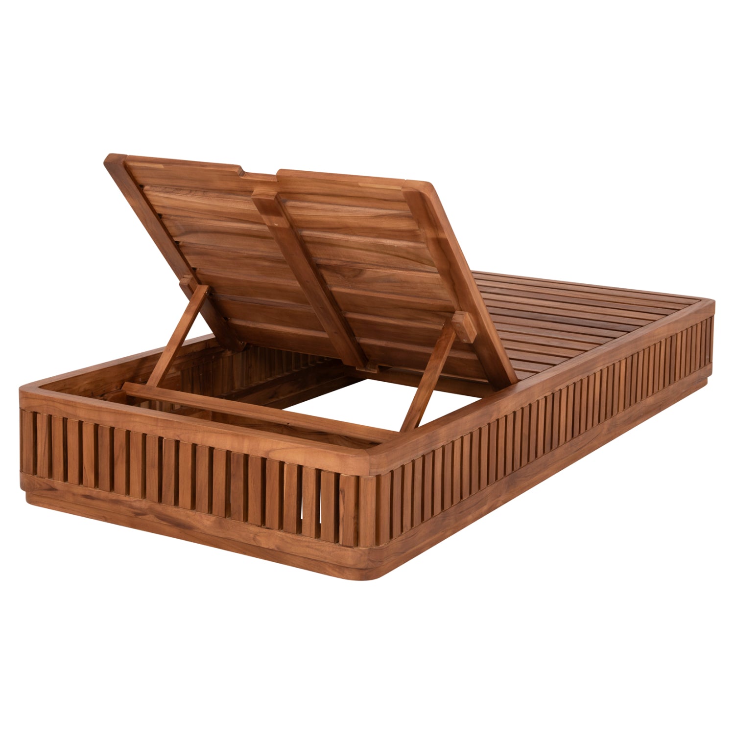 Шезлонг VERNON тиково дърво естествен цвят  200x80x25см.