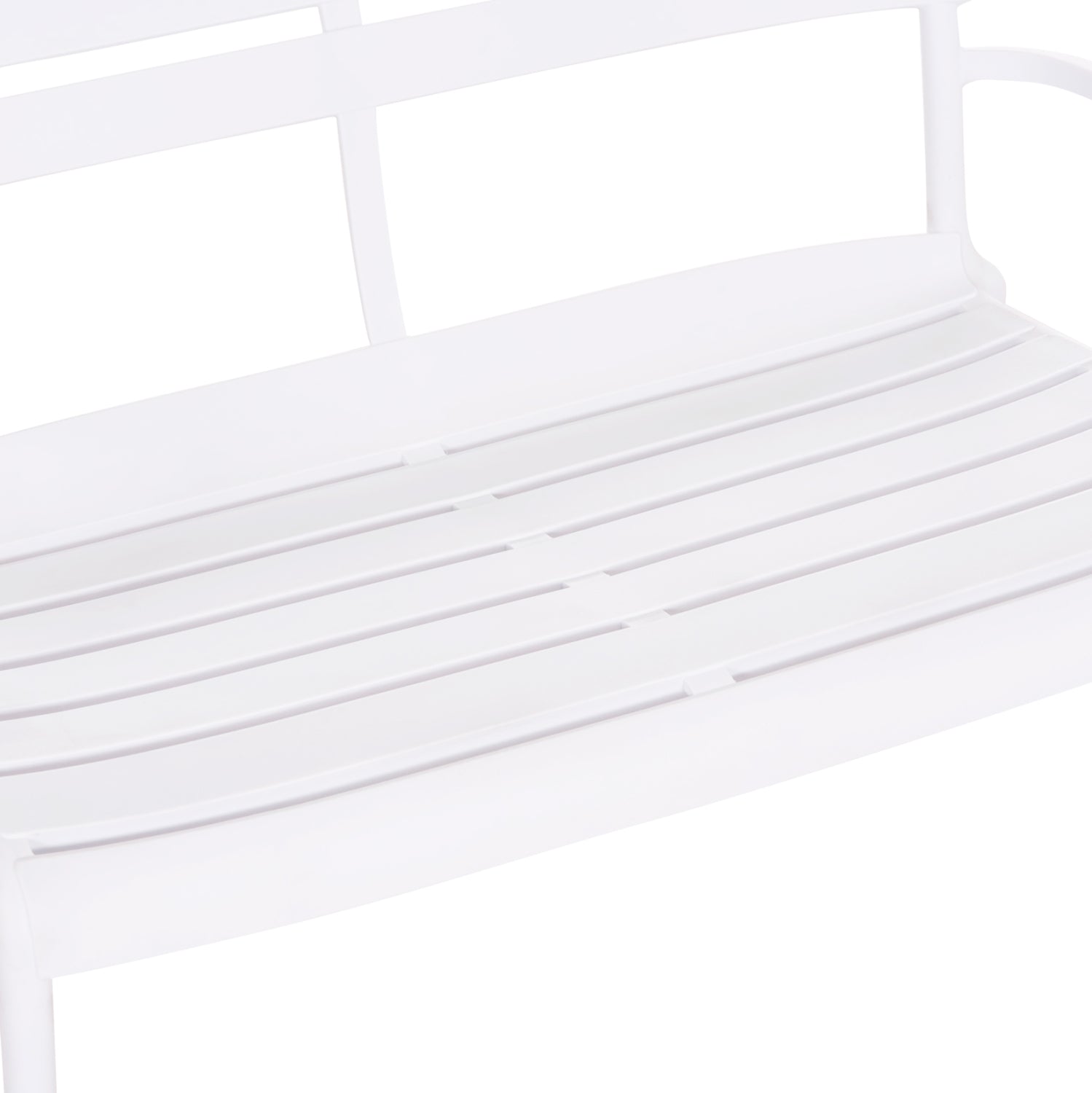 Полипропиленова пейка двуместна Кorver бяла 113x65x76см