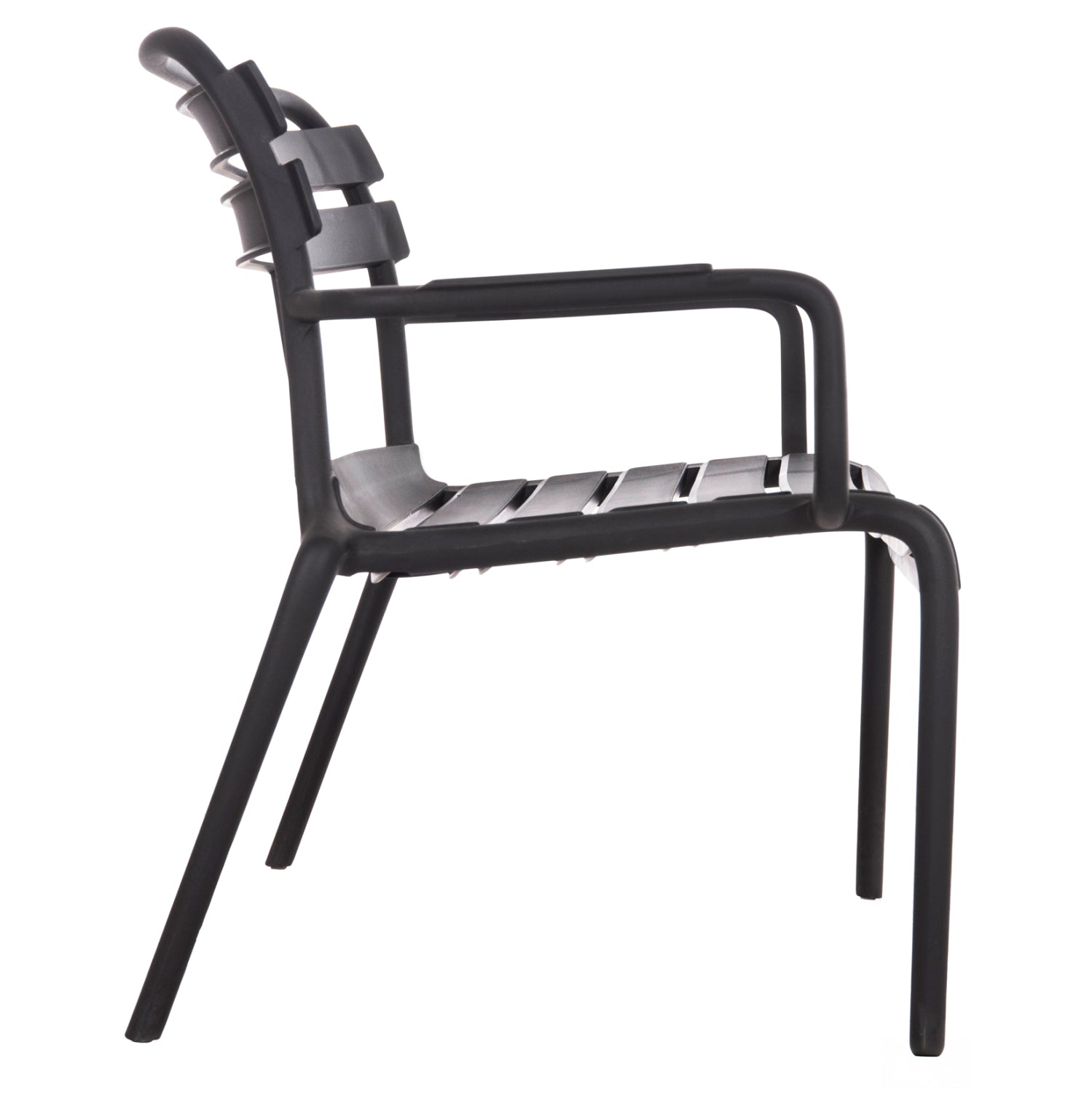 Полипропиленова пейка двойна Кorver черна 113x65x76см