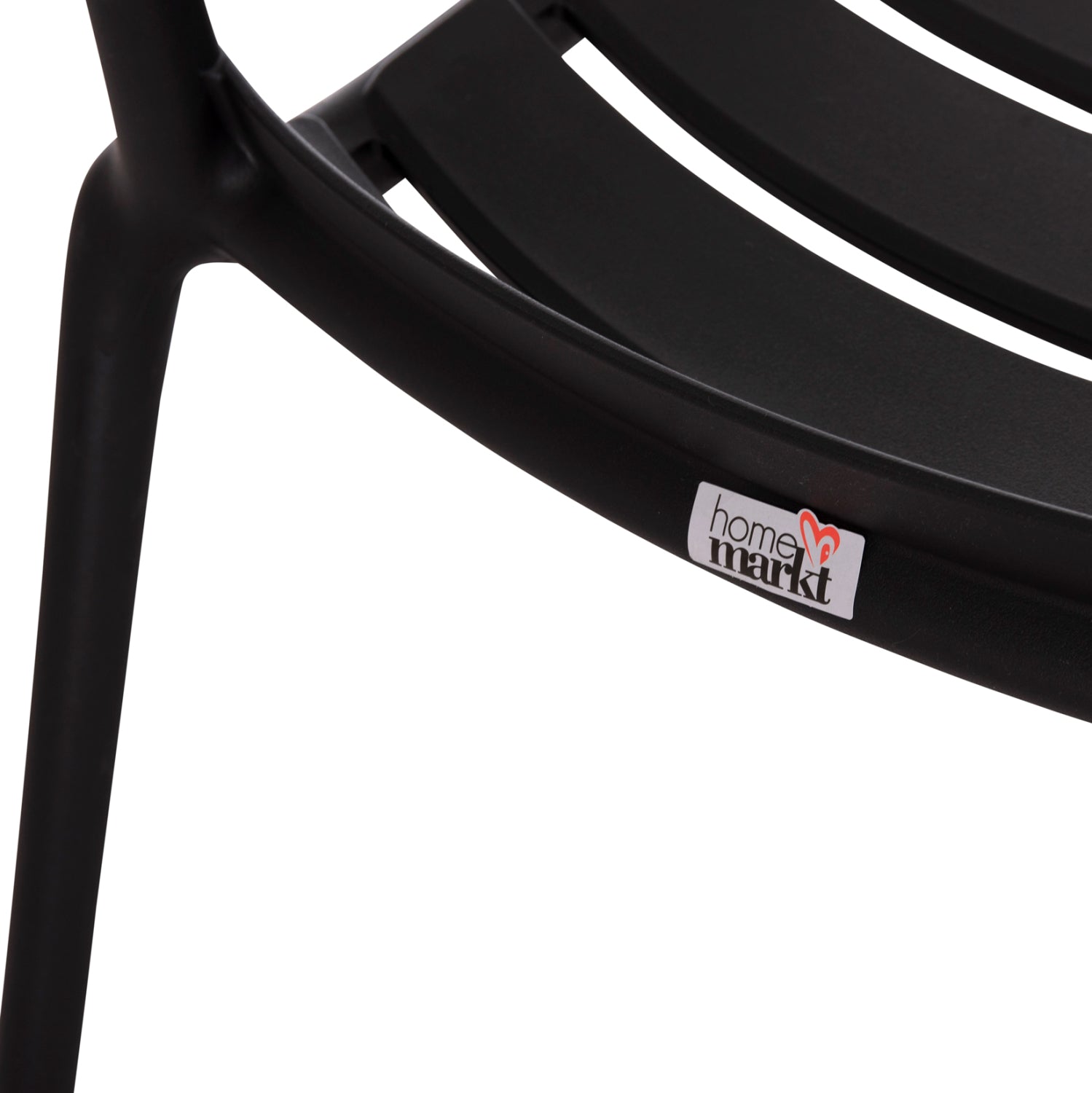 Градински стол KORVER  полипропилен черен 63.5x65x76см