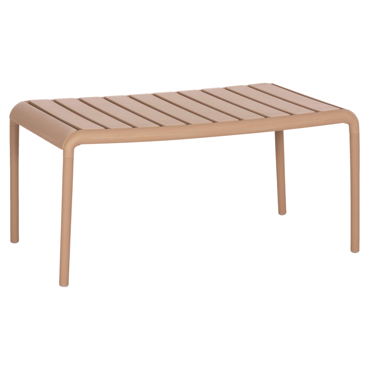 Ниска външна масичка за кафе Кorver полипропилен капучино 100x60x46см