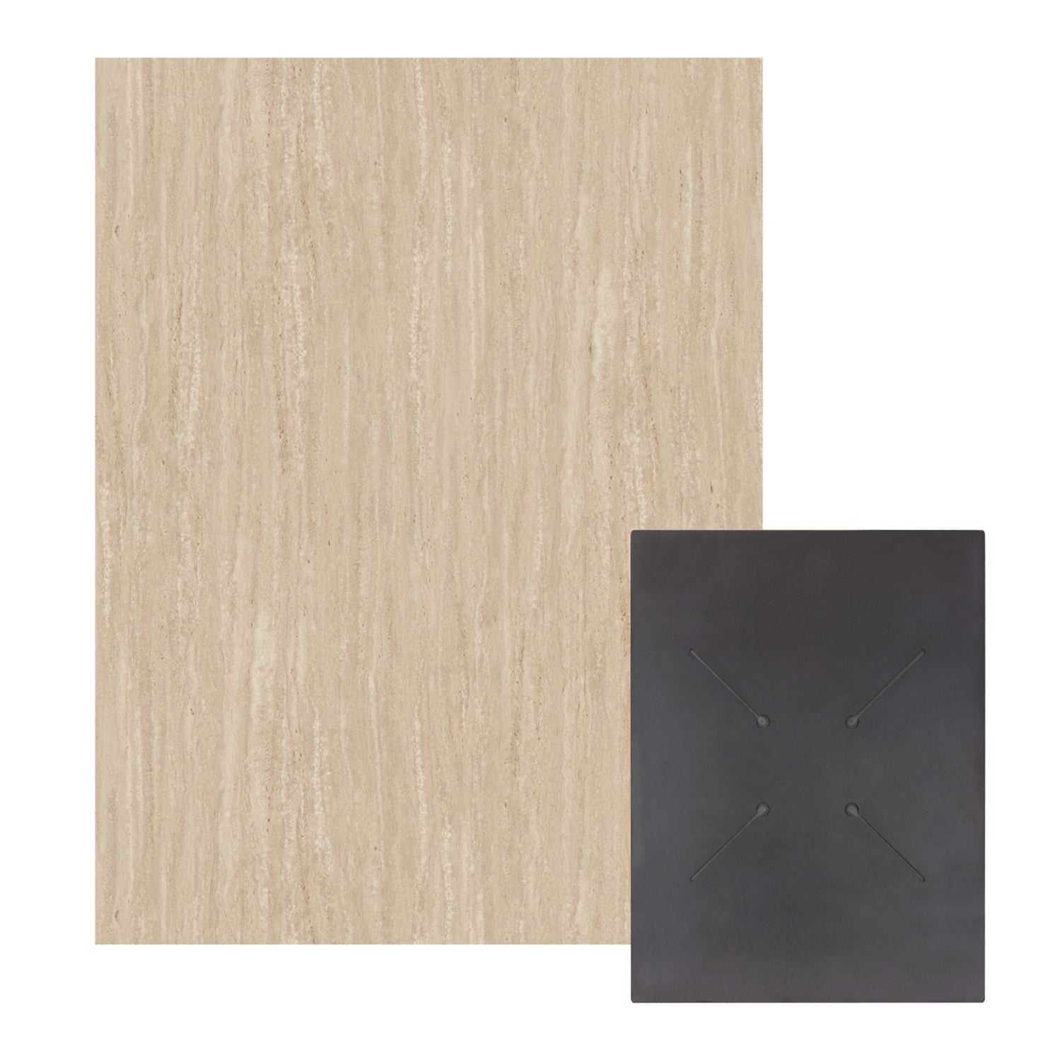 Hpl плот за маса правоъгълен цвят травертин 60x80см.