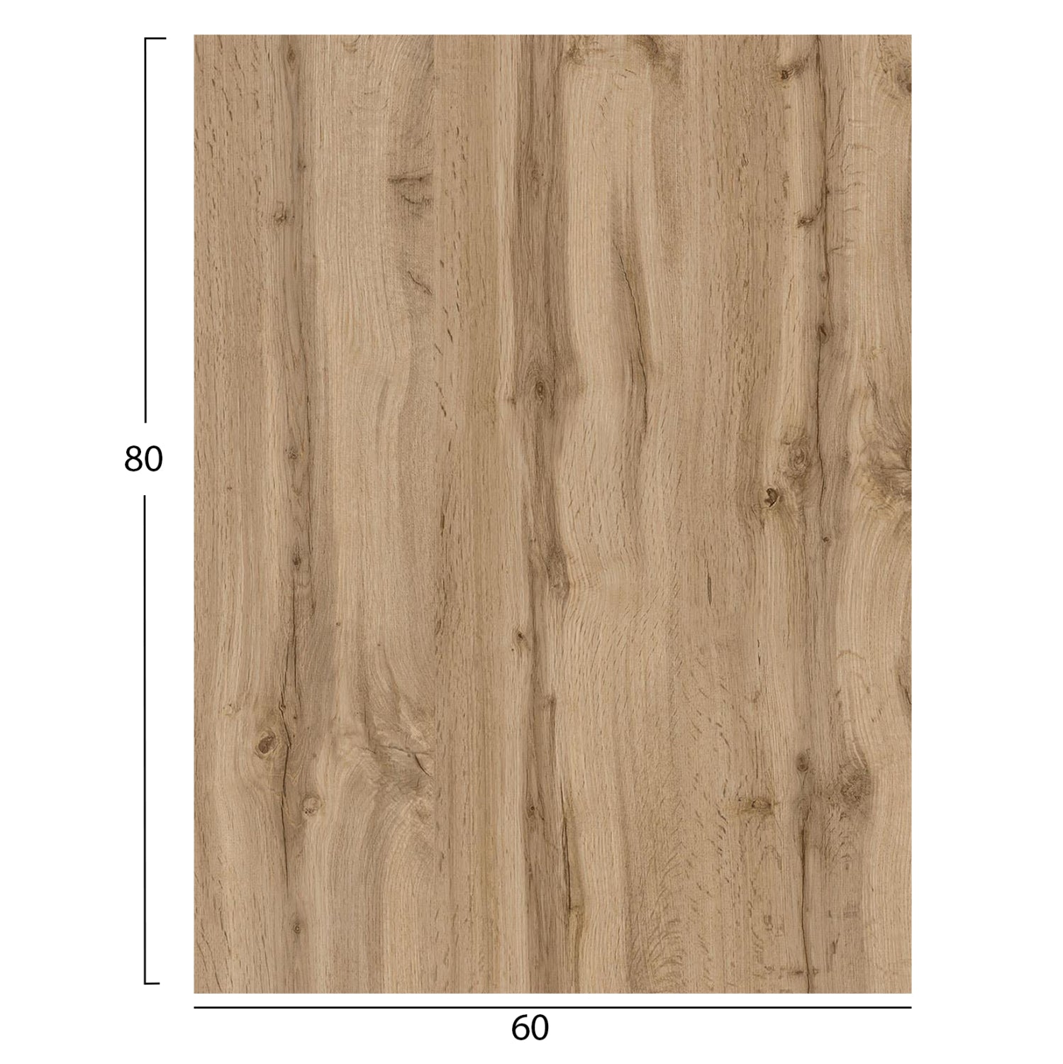 Hpl плот за маса правоъгълен сонама дъб 60x80см.