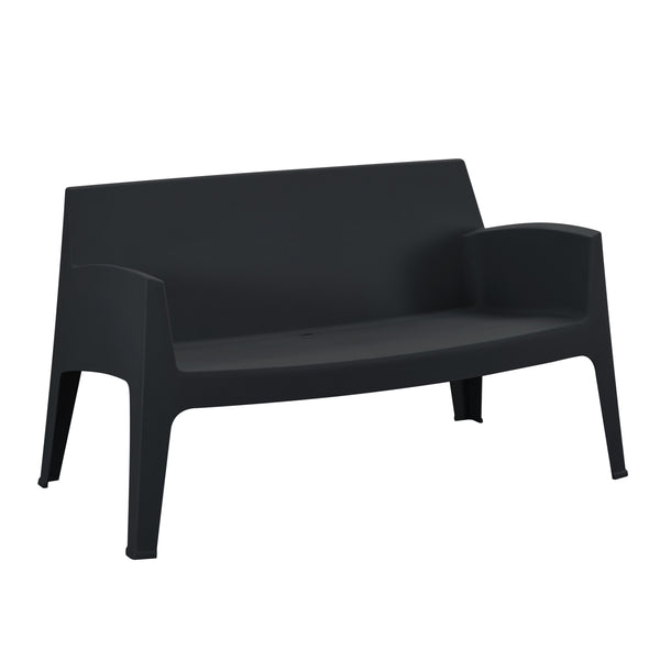 Пейка SLEEK полипропилен черен цвят 133x68x73см
