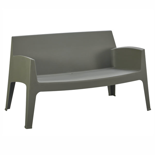 Пейка SLEEK полипропилен тъмно маслинено зелено 133x68x73см