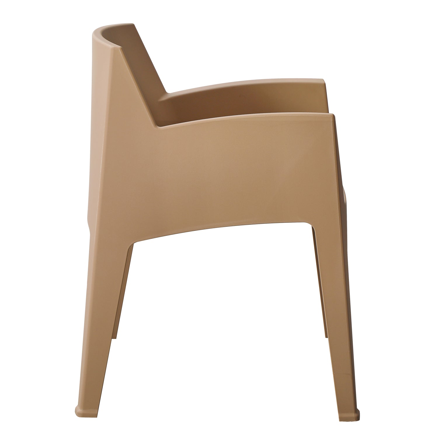 Полипропиленов стол  SLEEK капучино 57x56x82.5см.