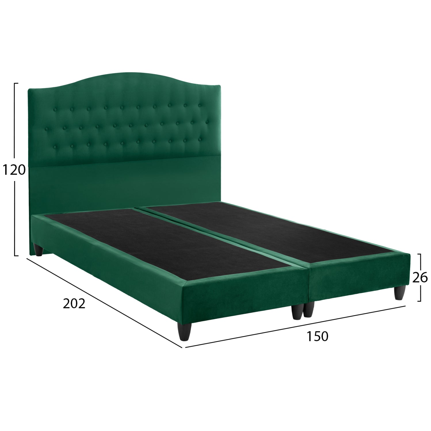 Спалня Малена зелен цвят 150x200см