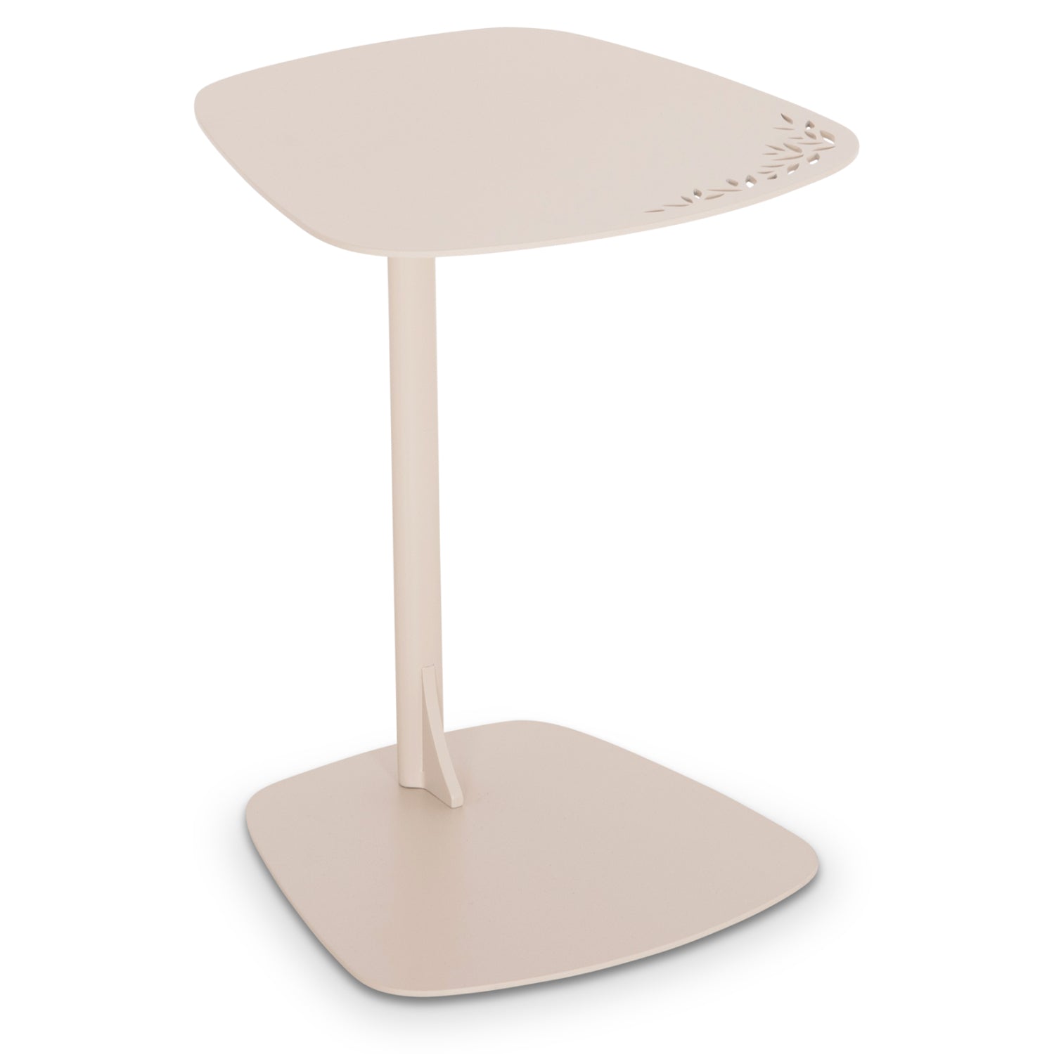 Странична маса SOFFBORD от софборд от алуминий в цвят слонова кост 40x39x53см