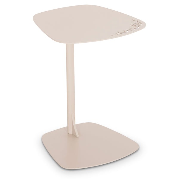 Странична маса SOFFBORD от софборд от алуминий в цвят слонова кост 40x39x53см