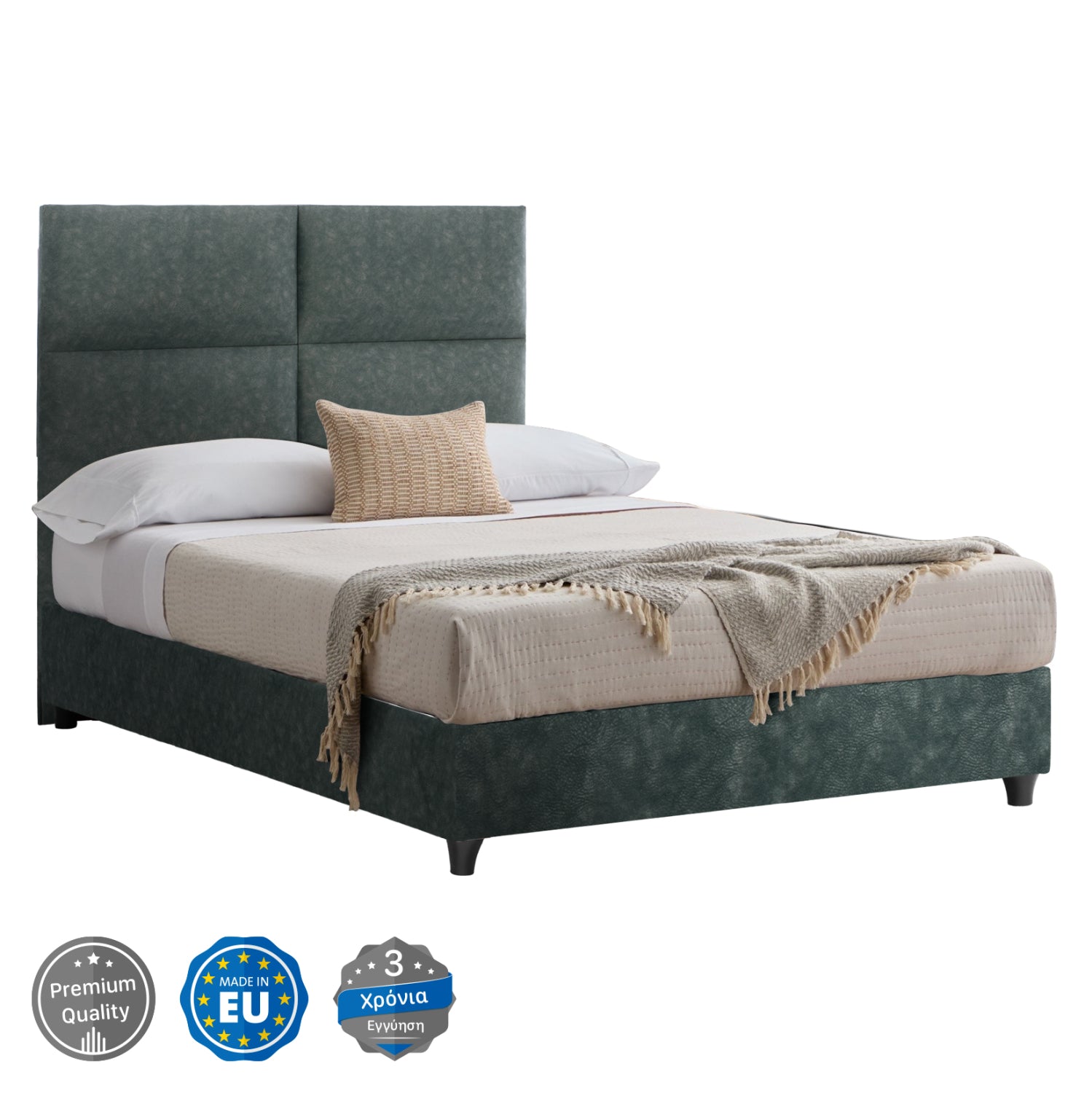 Легло  MILO зелен цвят 120x200 см