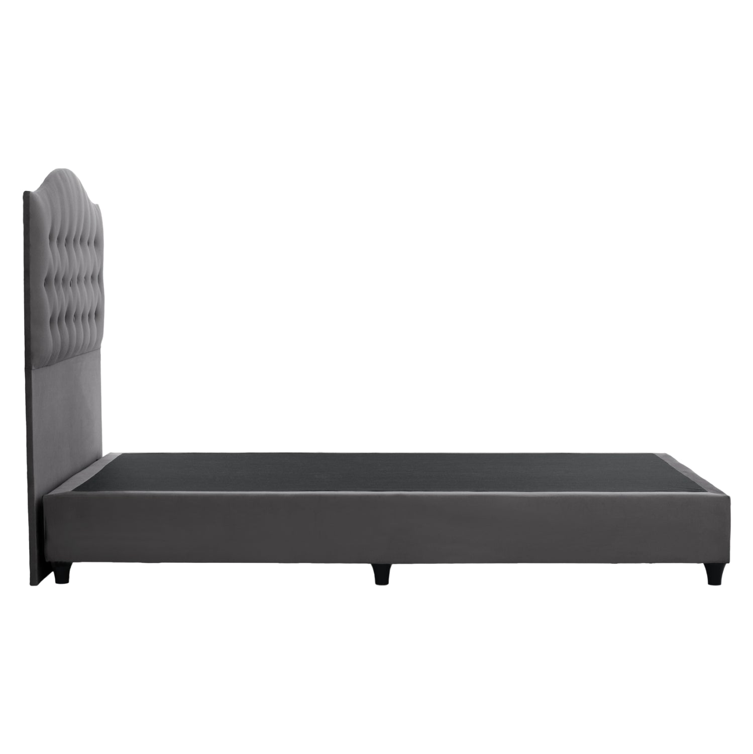 Легло Малена кадифе сив цвят 120x200 см