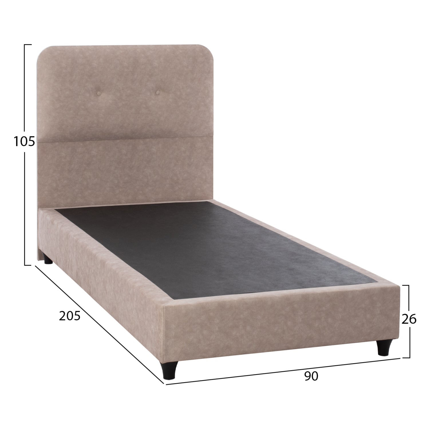 Легло  Долорес бежов цвят  90х200см