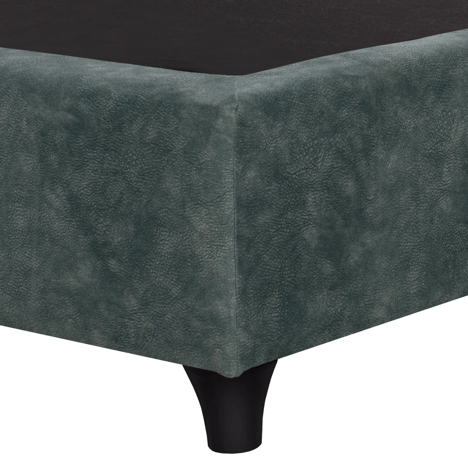 Легло Малена в зелена дамаска набук за матрак 90х200см.