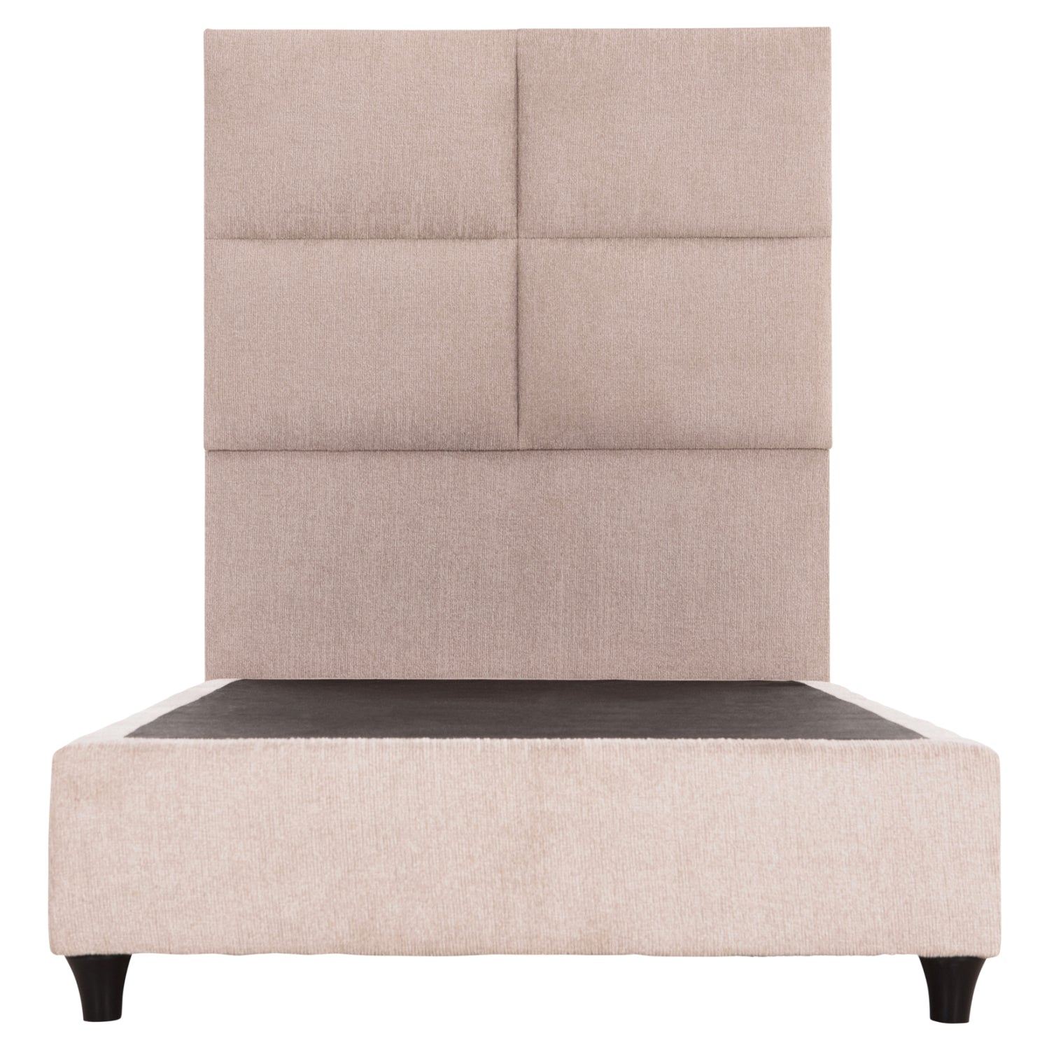 Единично легло MILO бежов плат за матрак 90x200см