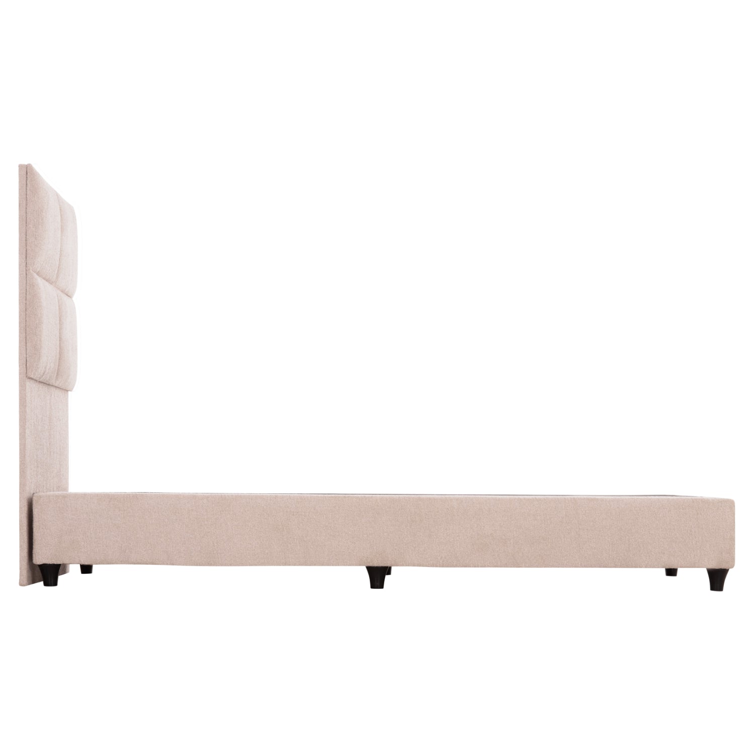 Единично легло MILO бежов плат за матрак 90x200см