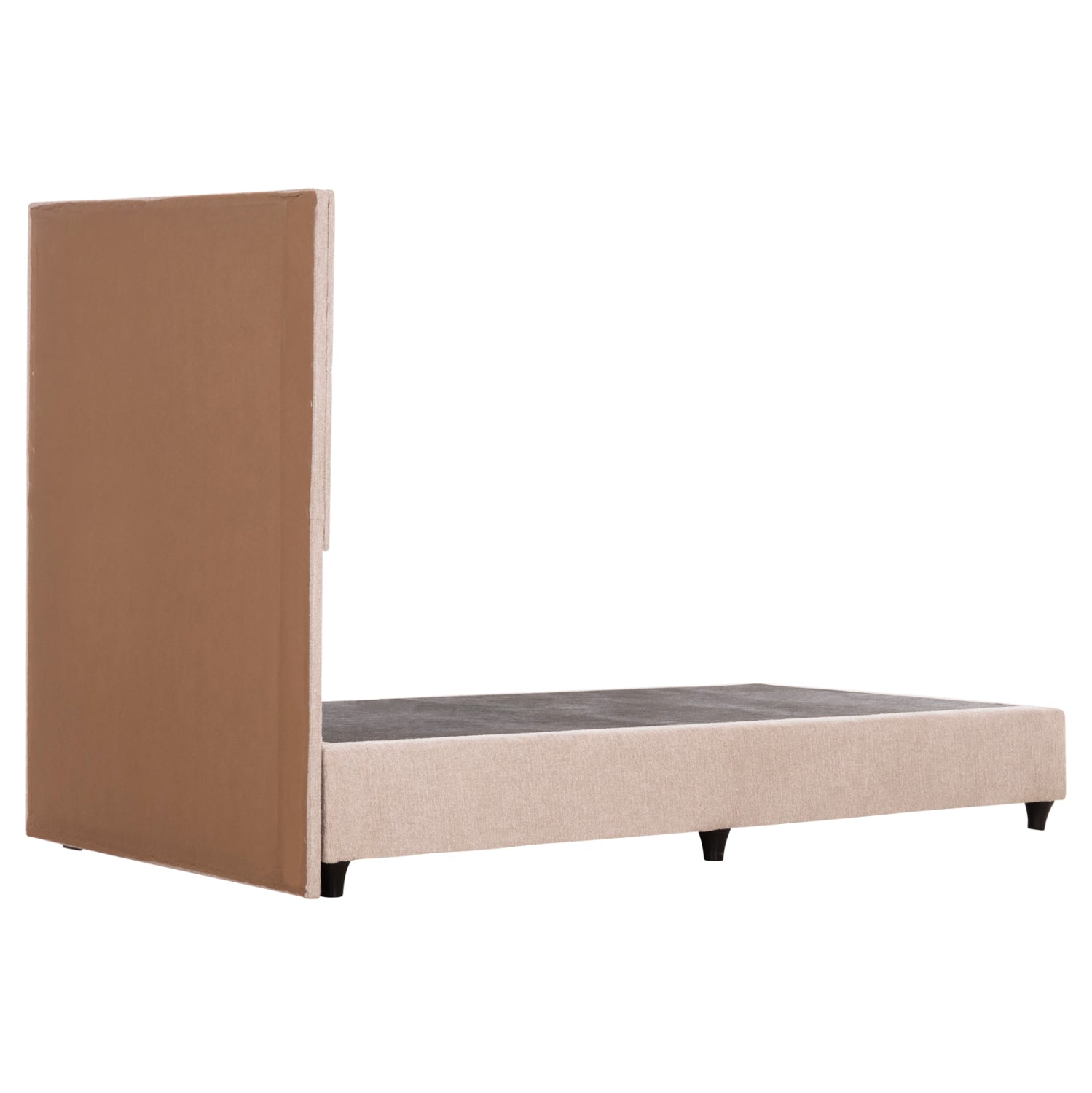 Единично легло MILO бежов плат за матрак 90x200см