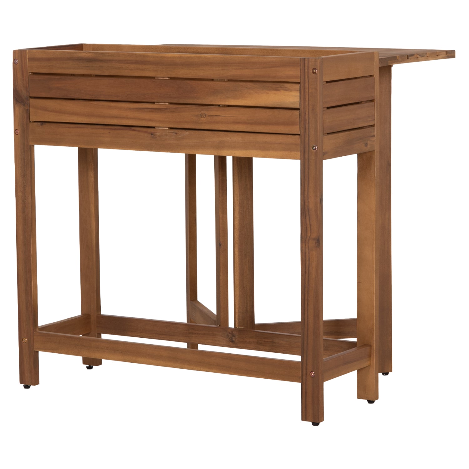 Рамка за саксия FLORIS.- сгъваема маса акациево дърво в натурален цвят 65x80x78см.