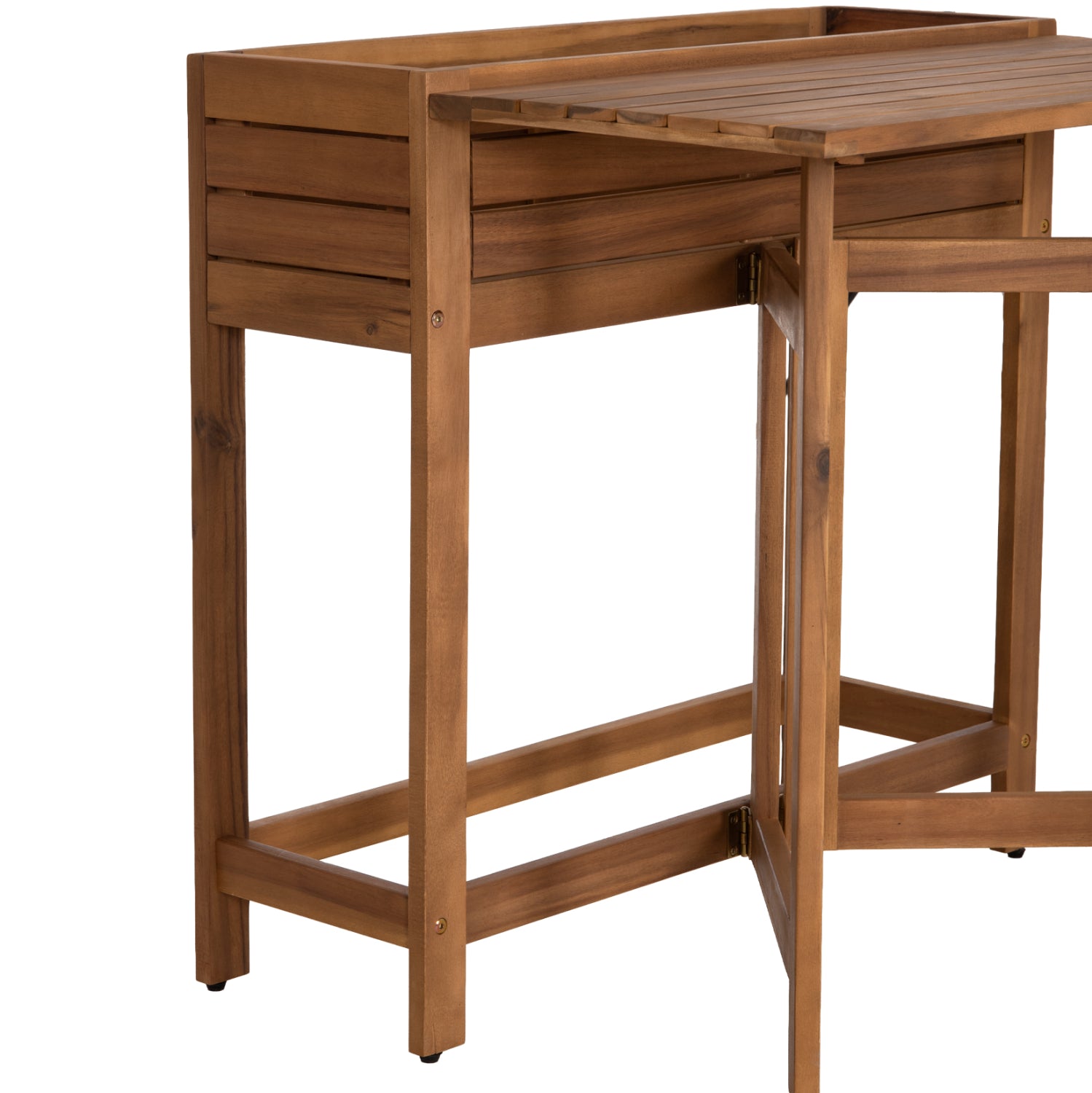Рамка за саксия FLORIS.- сгъваема маса акациево дърво в натурален цвят 65x80x78см.