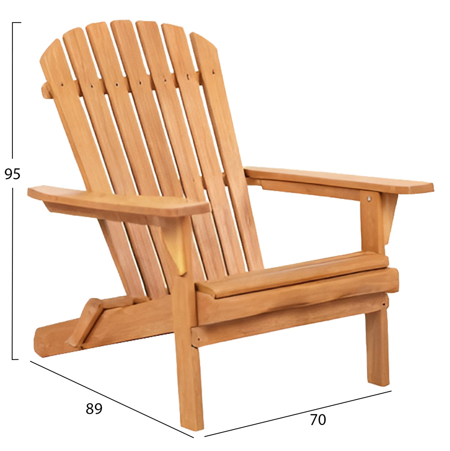 Сгъваем стол   SKALL  тиково дърво в естествен цвят 70x89x95см
