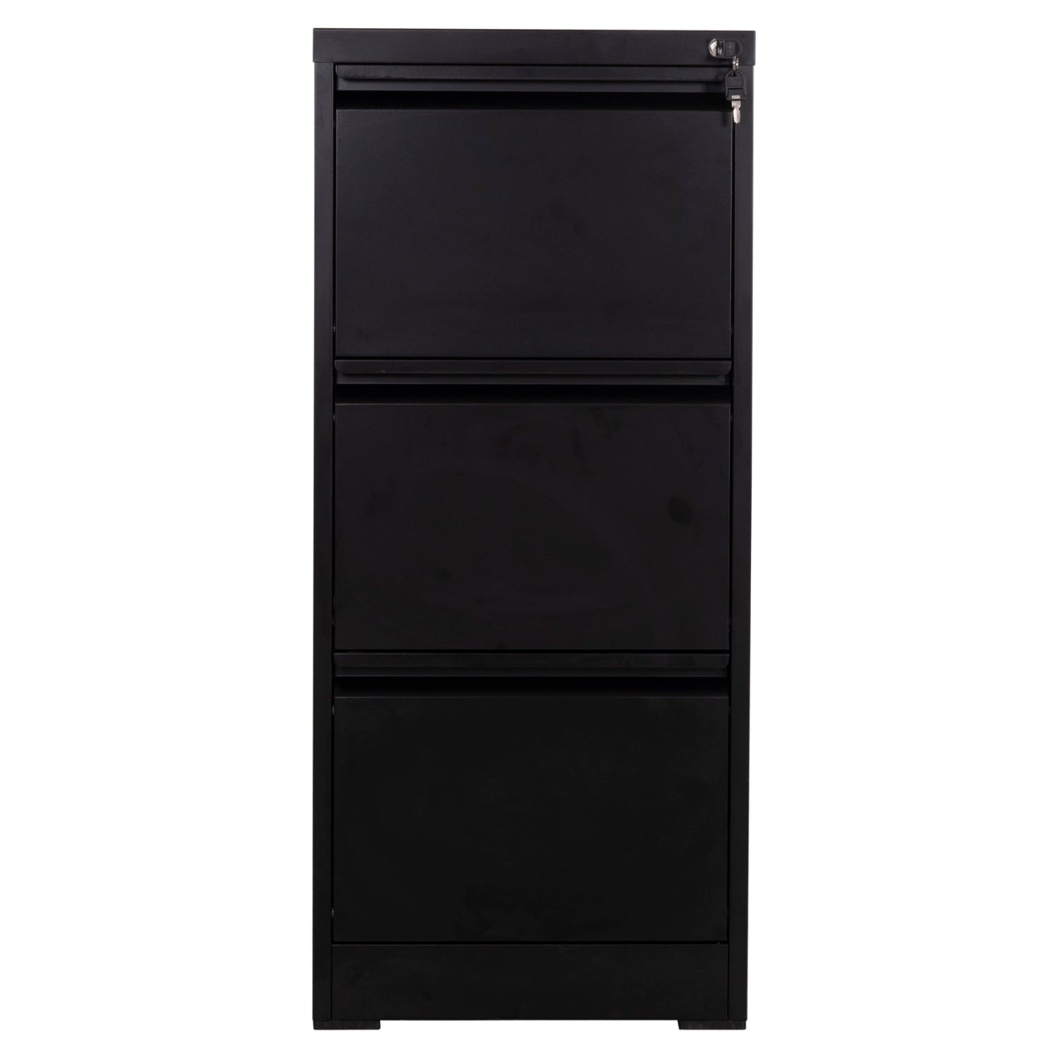 Офис шкаф за картотеки (3) sider черен метал 45.5x62x103.5всм.