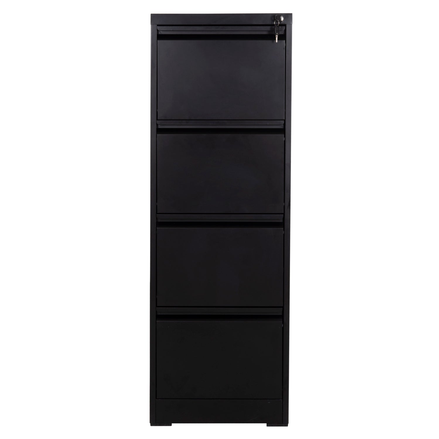 Офис шкаф за картотеки (4) sider черен метал 45.5x62x134всм.