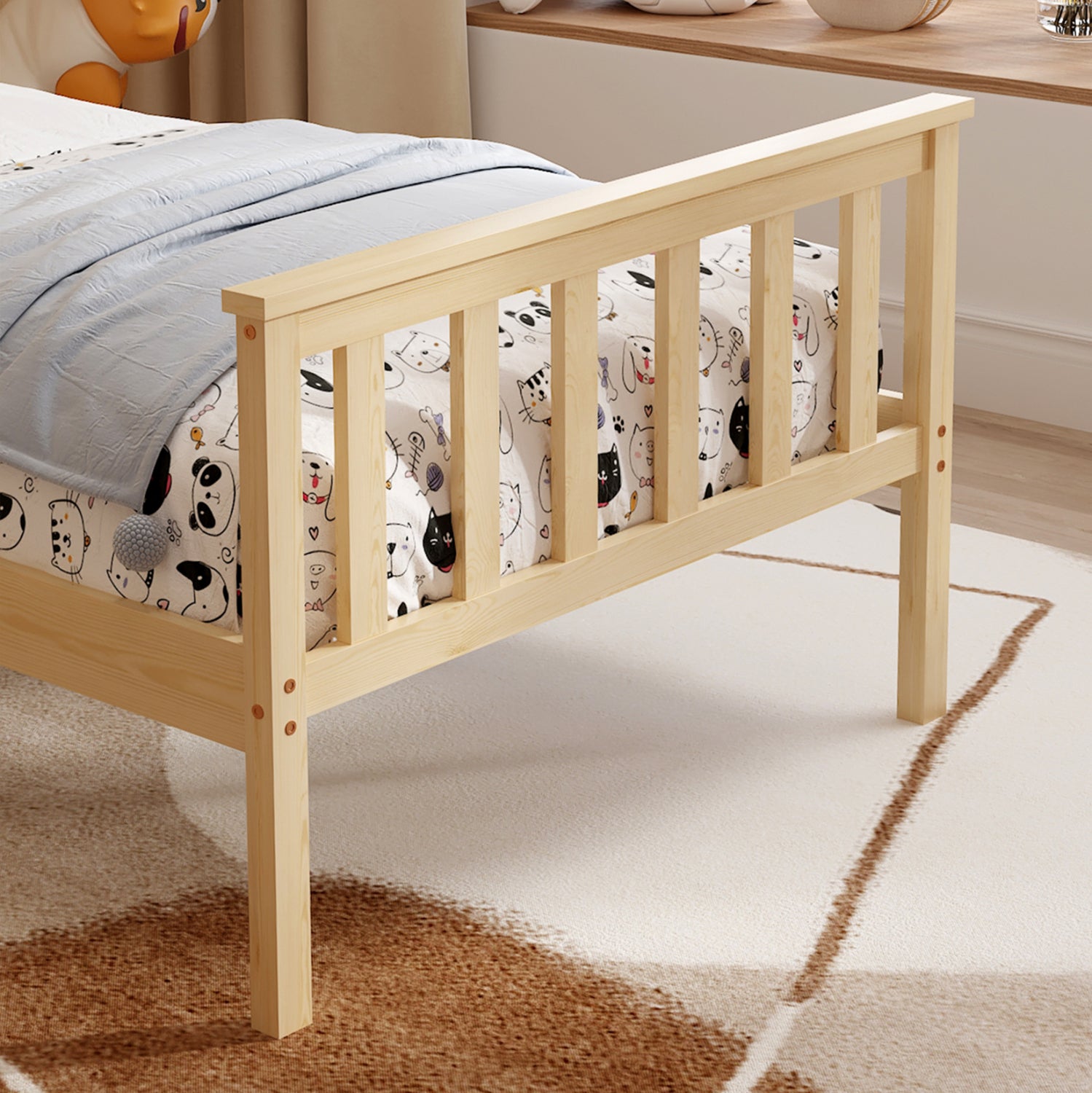 Легло GIMLY дърво естествен цвят 190x90см