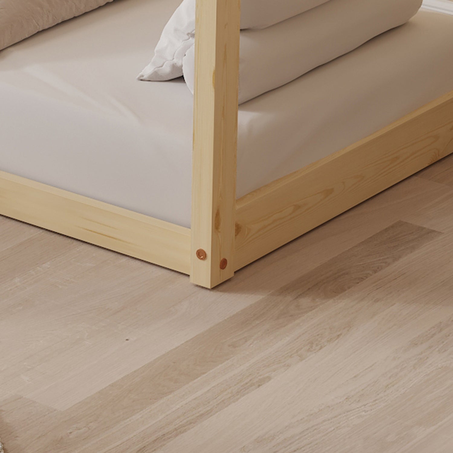 Легло PEPE цвят натурал за матрак 90/190см