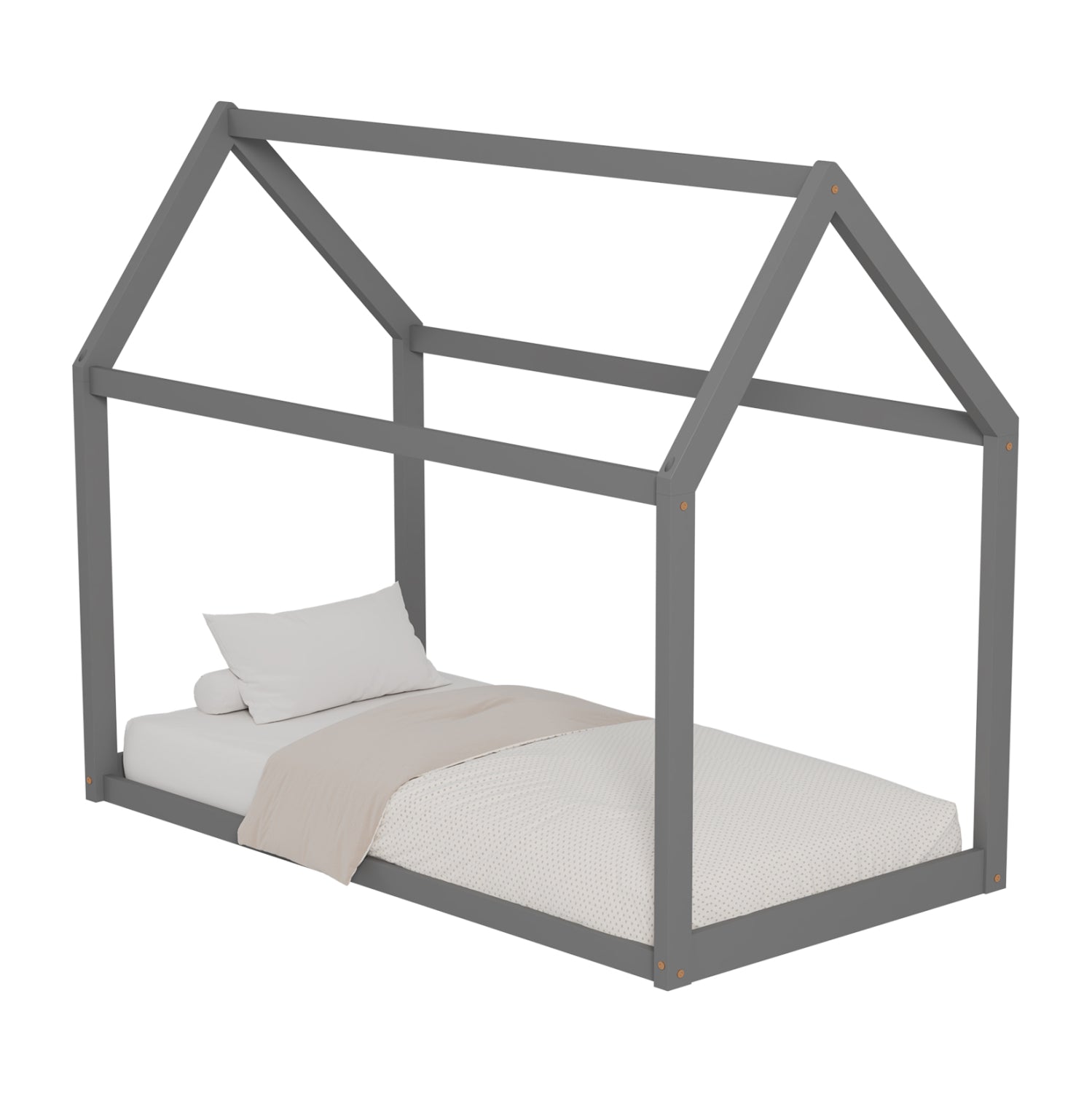 Легло PEPE сив цвят за матрак 140/70см