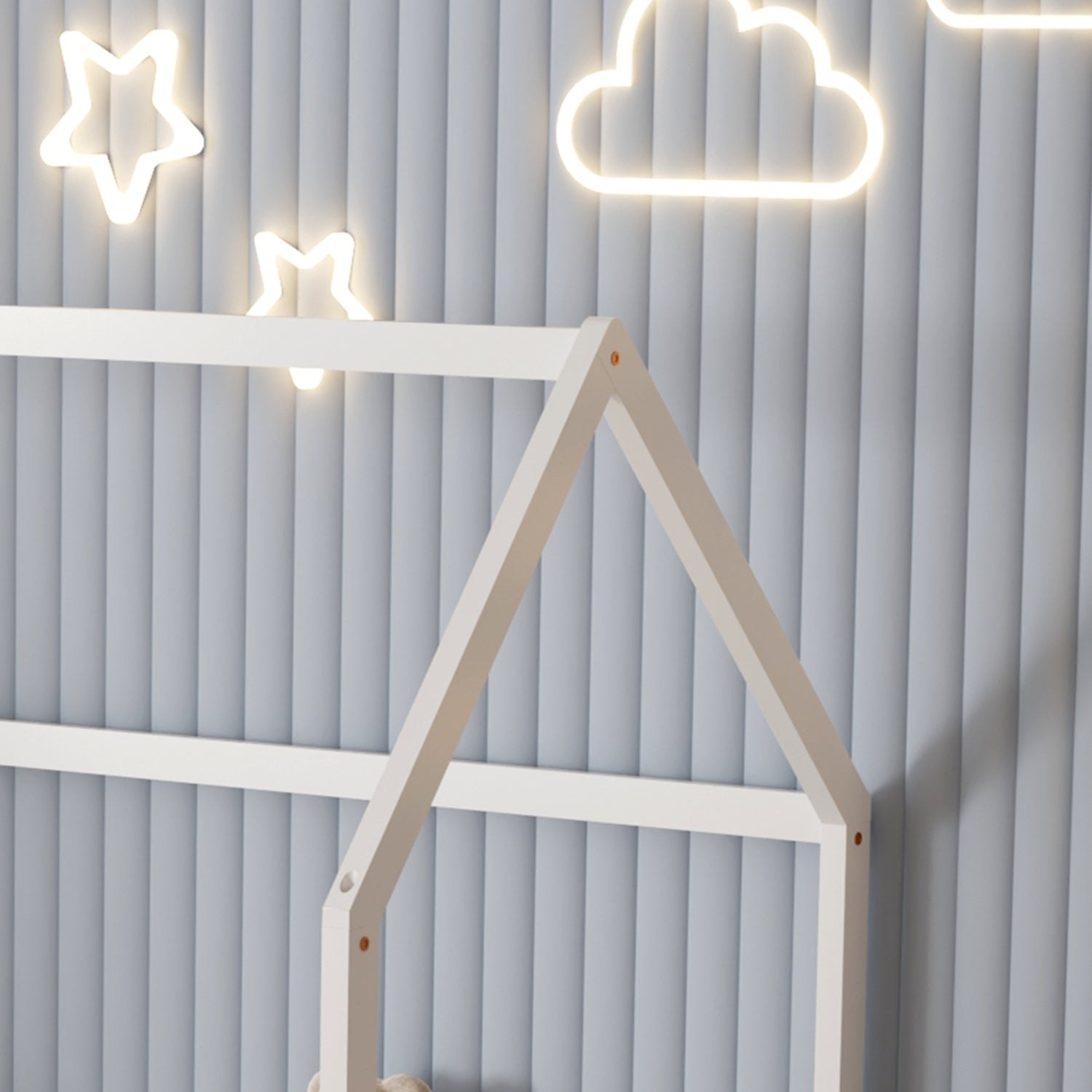 Детско легло   PHYLLIS бял цвят - за матрак 190x90см.