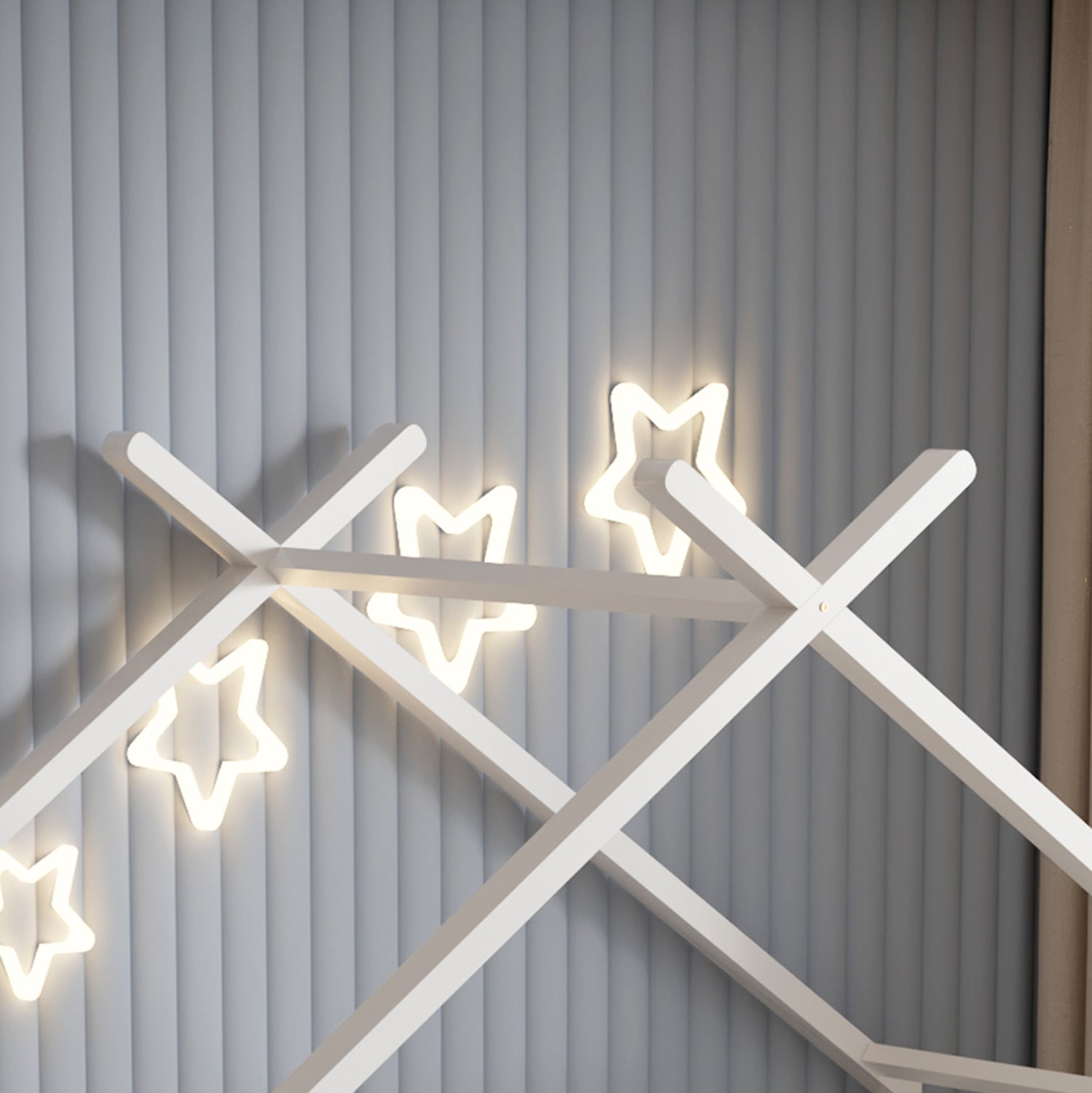 Легло KLARICE бял цвят за матрак 90/190см