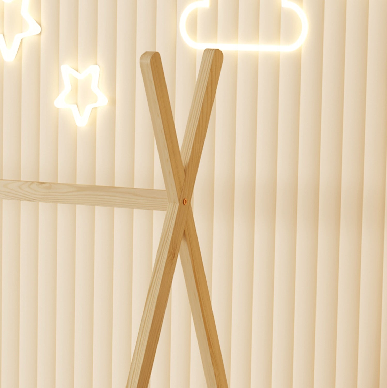 Легло MUNK  цвят натурал за матрак 90/190см