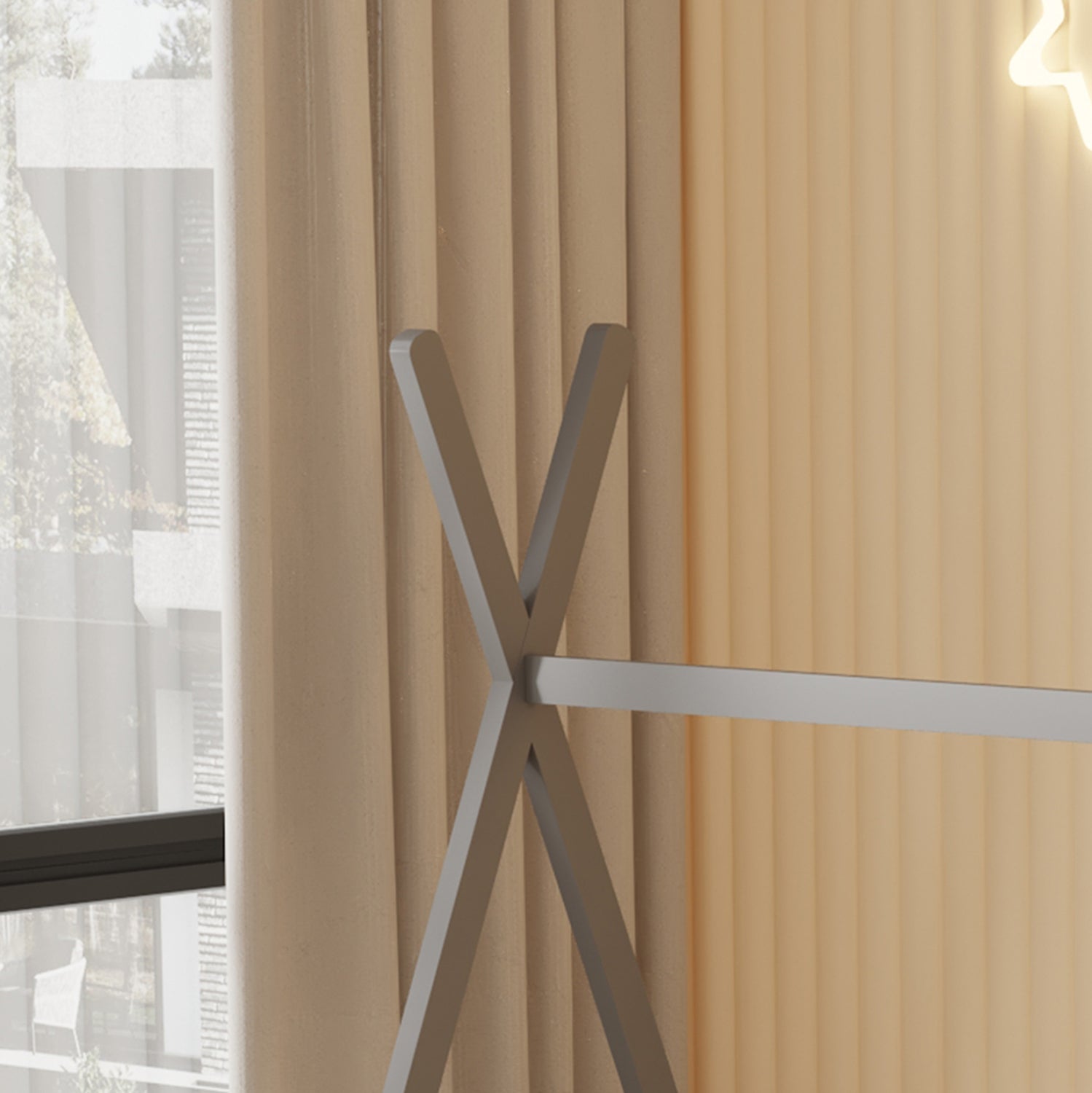 Легло MUNK сив цвят за матрак 90/190см,