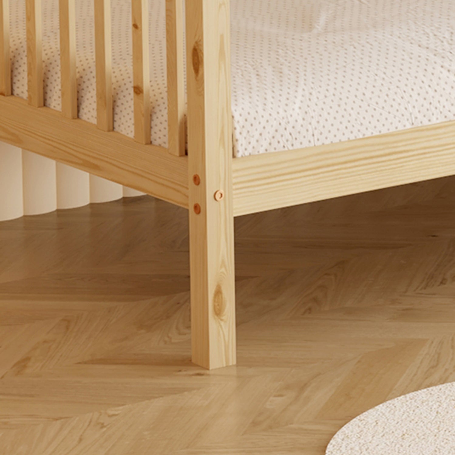 Двуетажно легло  LANTAI цвят натурал за матрак 90/190см