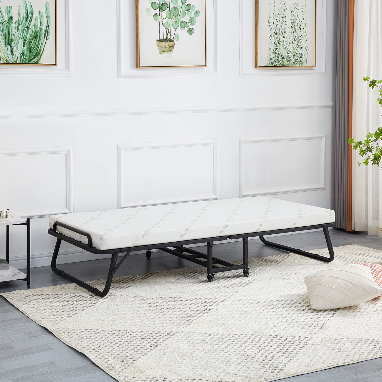 Метална рамка за легло NETTI черен цвят 190x76x30см