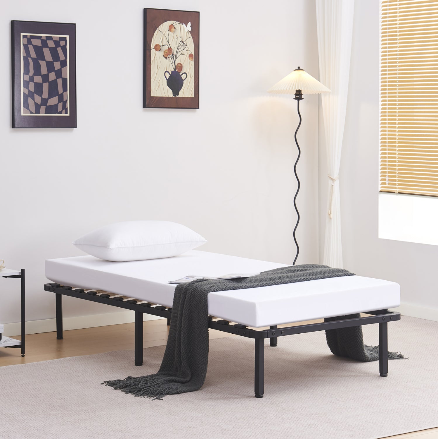 Легло MARKY черен цвят  190x90см