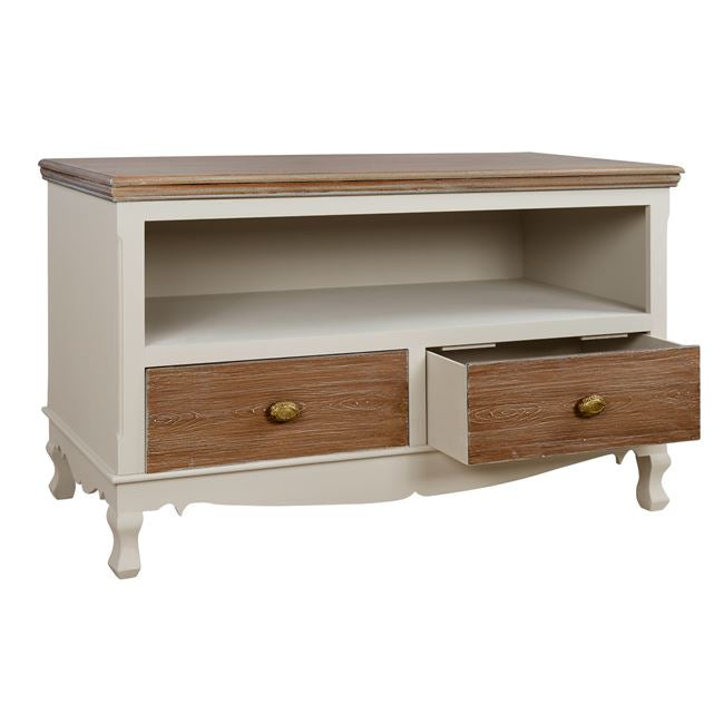 Тв шкаф мелодицвят крем-бяла платина