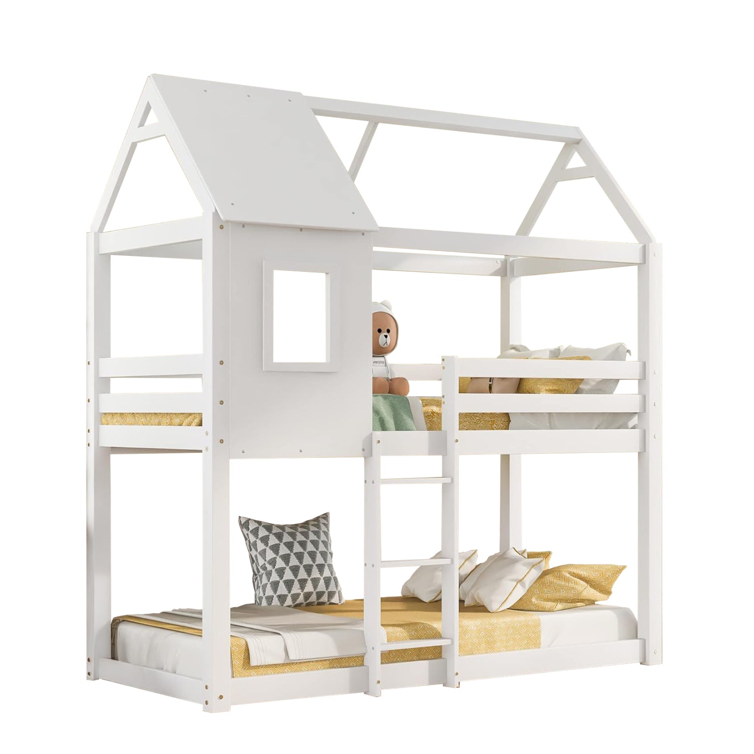 Легло детско /къща MONTESSORI бял цвят  за матраци 190x90см